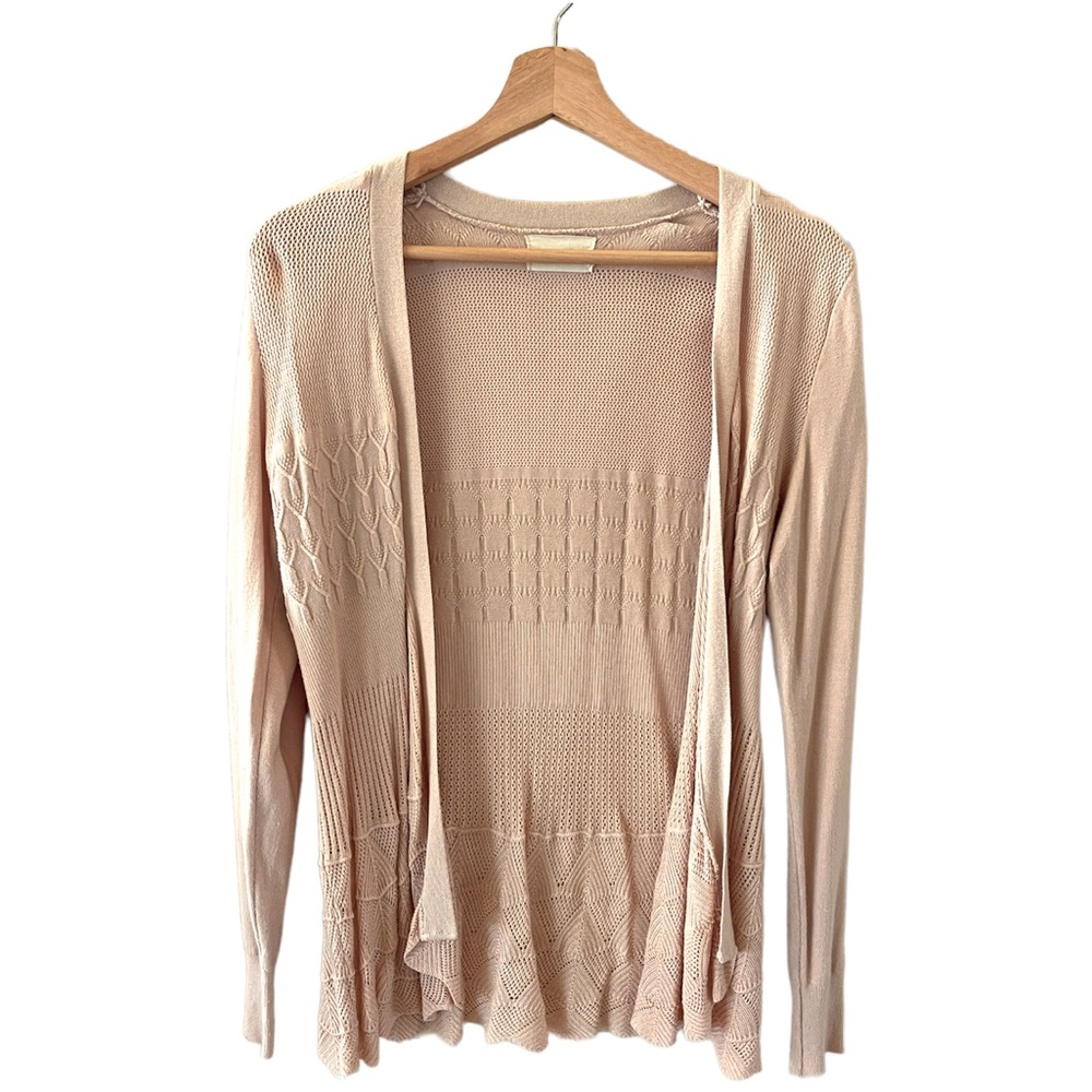 Beige Cream Pale Pink Flowy Cardigan with classy detail DREAMERS